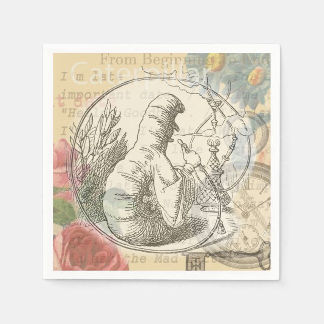 Alices Underlandssnok: Original Tenniel Pappersservett (Framsidan)