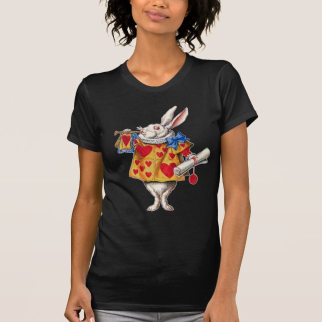 ALICE'S WHITE RABBIT IN WONDERLAND TEE SHIRT (Framsida)