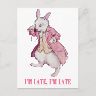 ALICE'S WHITE RABBIT SÄGER: "JAG ÄR SENT, JAG ÄR S VYKORT