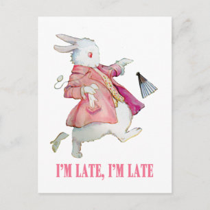 ALICE'S WHITE RABBIT SÄGER: "JAG ÄR SENT, JAG ÄR S VYKORT