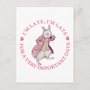 ALICE'S WHITE RABBIT SÄGER, JAG ÄR SENT, JAG ÄR SE VYKORT