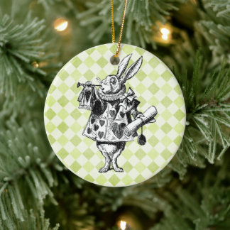 Alice's White Rabbit Vintage Julgransprydnad Keramik