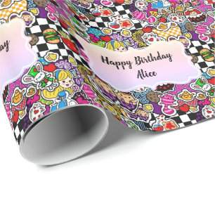 Alice's Wonderland Mad Hatter Tea Party INBJUDAN Presentpapper