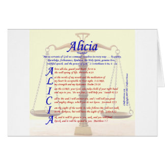 Alicia Acrostic Hälsningskort