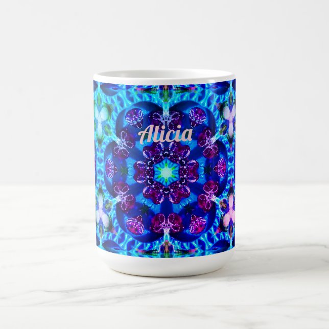 ALICIA ~ Söt Glittery Mönster ~ Kaffemugg (Center)