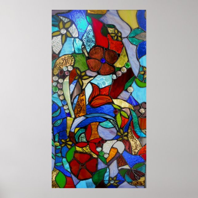 Alicias Blommigt Garden Window Poster eller skrive (Framsidan)