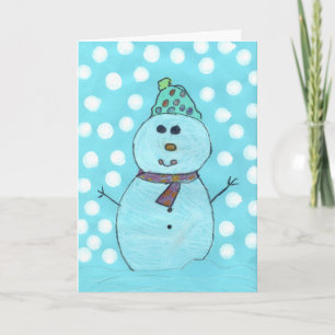 Alicias Chrismas-kort i Snögubbe Helgkort