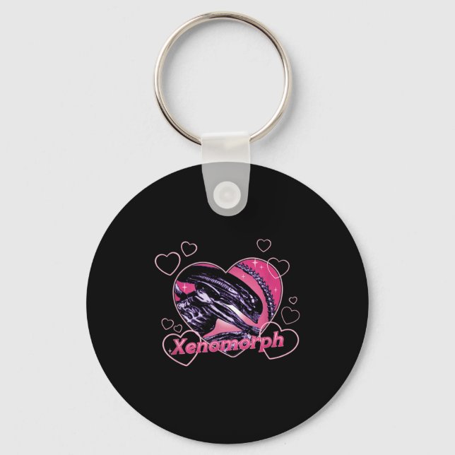 Alien 3 Valentine's Day Loving Xenomorph Heart Rtr Nyckelring (Framsida)