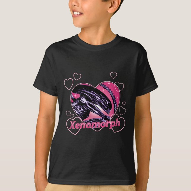 Alien 3 Valentine's Day Loving Xenomorph Heart Rtr T Shirt (Framsida)