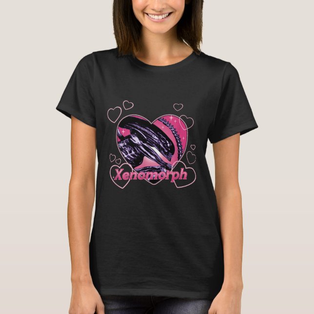 Alien 3 Valentine's Day Loving Xenomorph Heart Rtr T Shirt (Framsida)