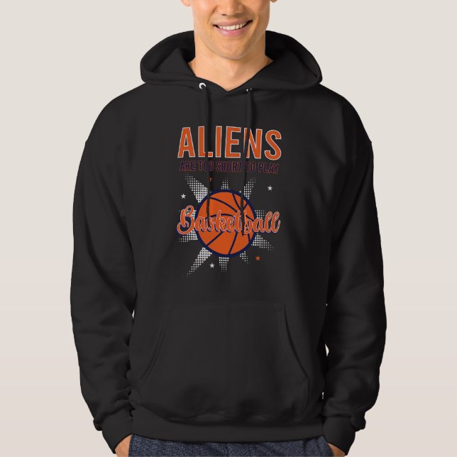 Alien Abduction Area 51 Basketball Pun Hoodie (Framsida)