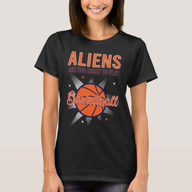 Alien Abduction Area 51 Basketball Pun T Shirt (Framsida)