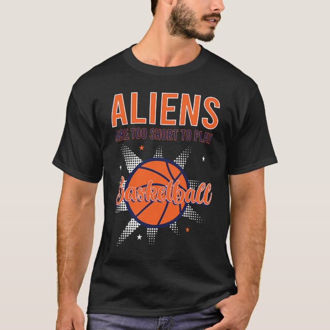 Alien Abduction Area 51 Basketball Pun T Shirt (Framsida)