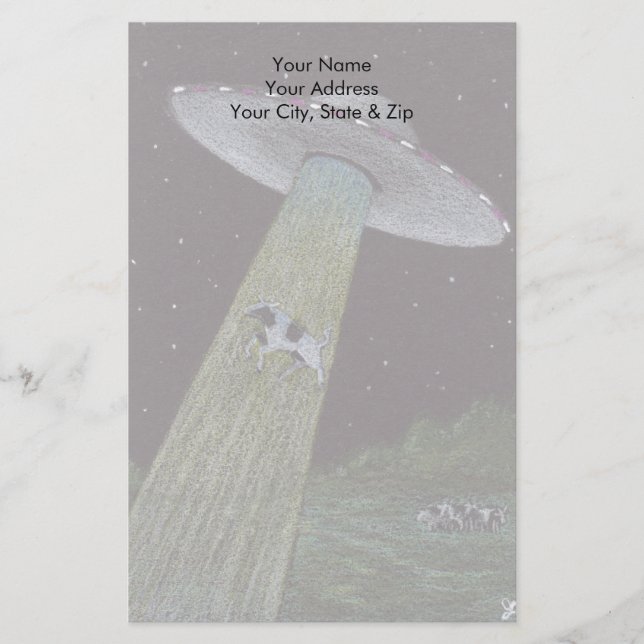 Alien Abduction Brevpapper (Framsida)