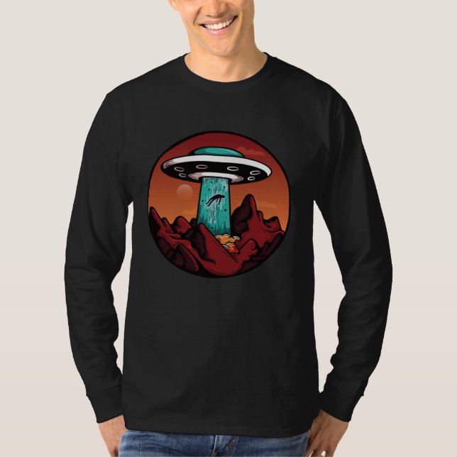 Alien Abduction  Desert Take Me Away UFO T Shirt (Framsida)