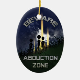 Alien Abduction Door Hanger Julgransprydnad Keramik