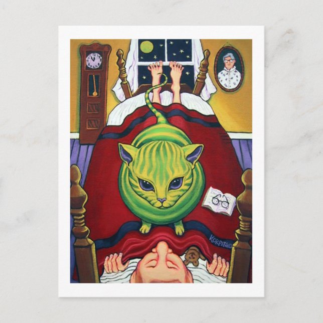 Alien Abduction - eller Cat Owner? Vykort (Framsida)