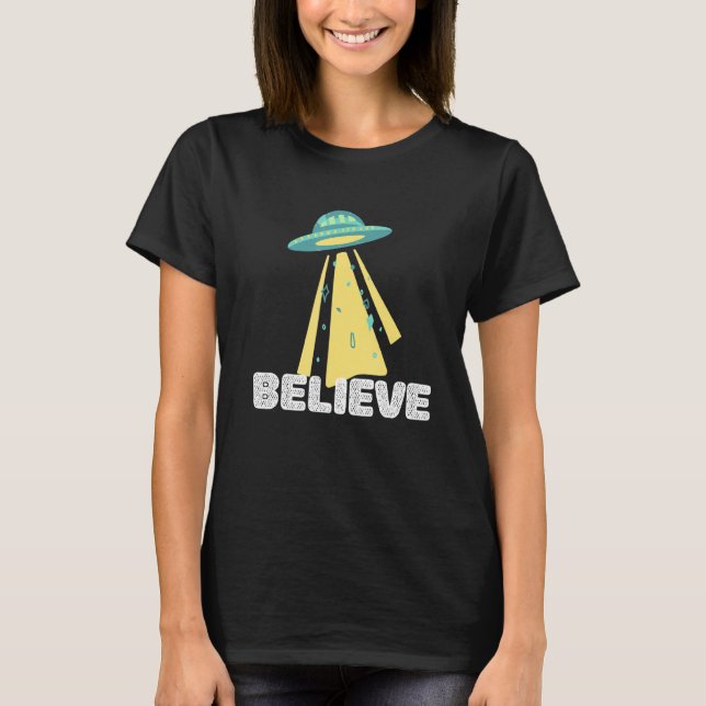 Alien Abduction För manar Women Kids Ufo Tro T Shirt (Framsida)