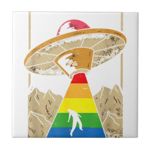 Alien Abduction Gay pride Gaylien Lgbt Kakelplatta