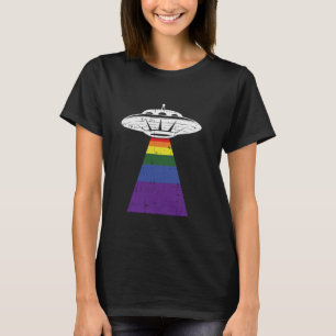 Alien Abduction Gay pride LGBT-Q Gaylien UFO Proud T Shirt