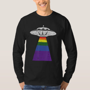 Alien Abduction Gay pride Lgbt Q Gaylien Ufo Proud T Shirt