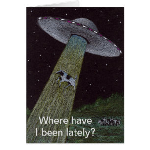 Alien Abduction Hälsningskort