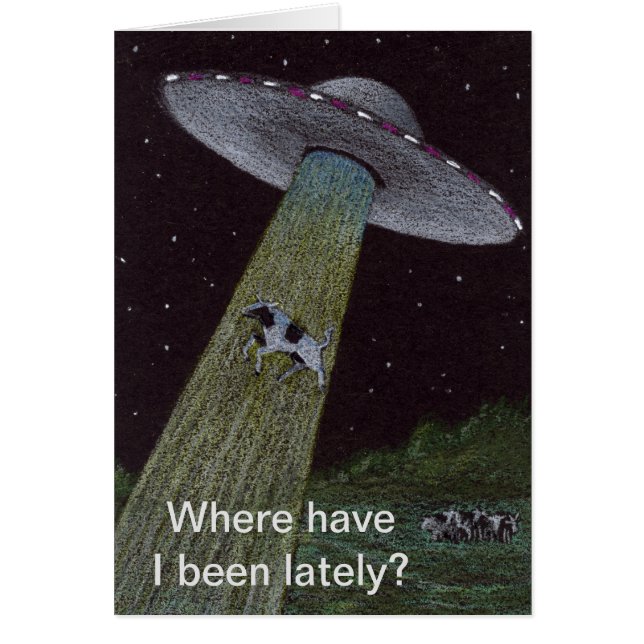 Alien Abduction Hälsningskort (Framsidan)