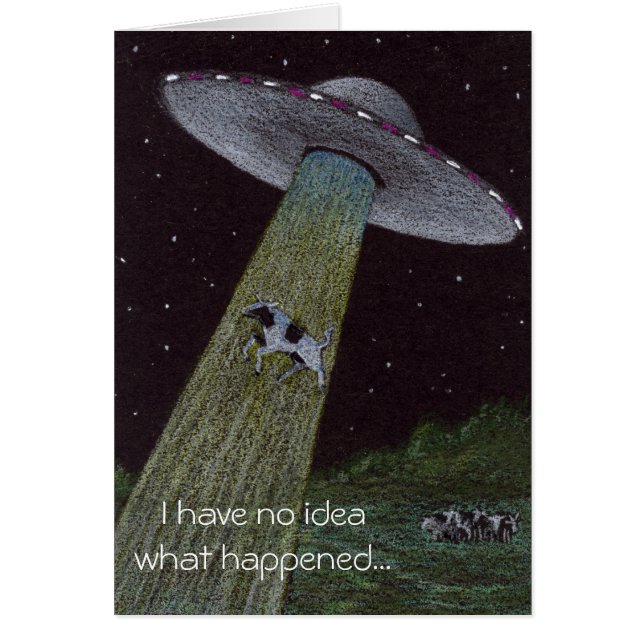 Alien Abduction Hälsningskort (Framsidan)
