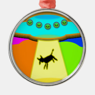 Alien Abduction Julgransprydnad Metall