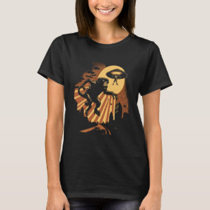 Alien Abduction Monkey Ape UFO Spaceship Extraterr T Shirt
