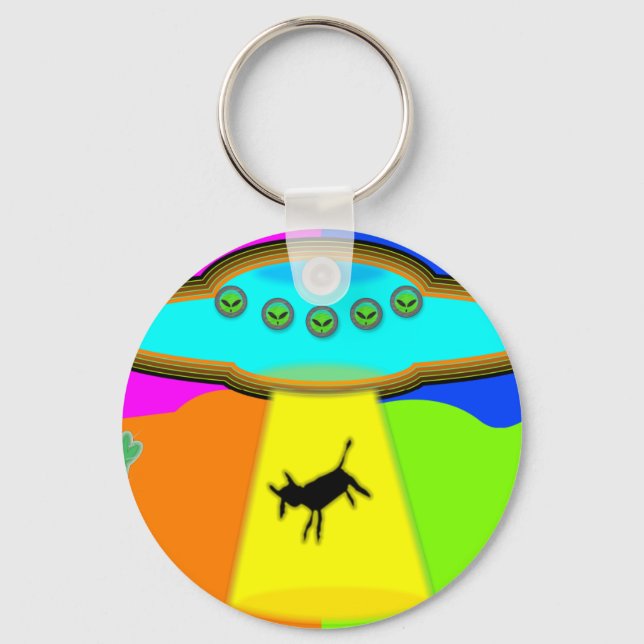 Alien Abduction Nyckelring (Framsida)
