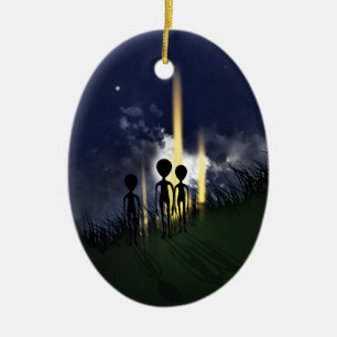 Alien Abduction Ornament (dubbla sided)