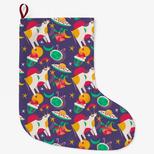 Alien Abduction Stor Julstrumpa (Framsidan)