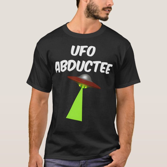 Alien Abduction Ufo Design T Shirt (Framsida)