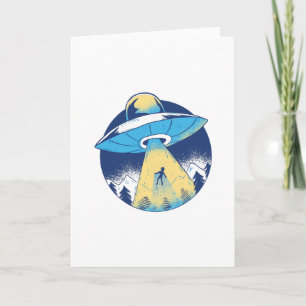 Alien Abduction Ufo Sci Fi-gåva Kort