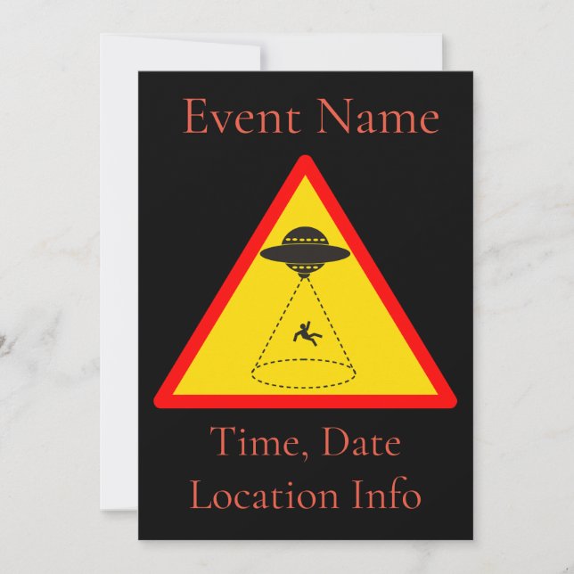 Alien Abduction UFO Thunder_Cove Inbjudningar (Framsida)
