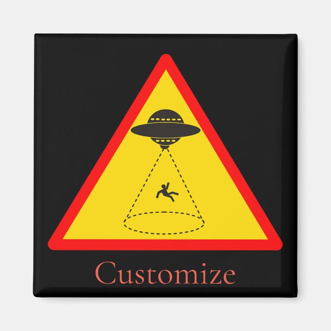 Alien Abduction UFO Thunder_Cove Magnet (Framsidan)