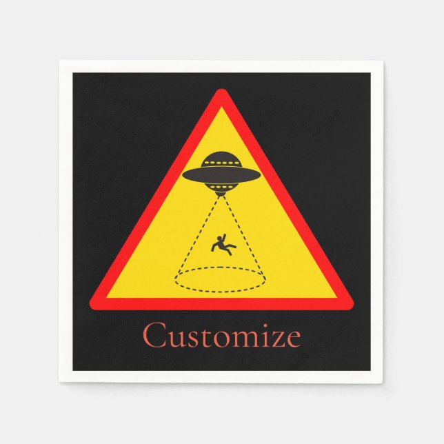 Alien Abduction UFO Thunder_Cove Pappersservett (Framsidan)