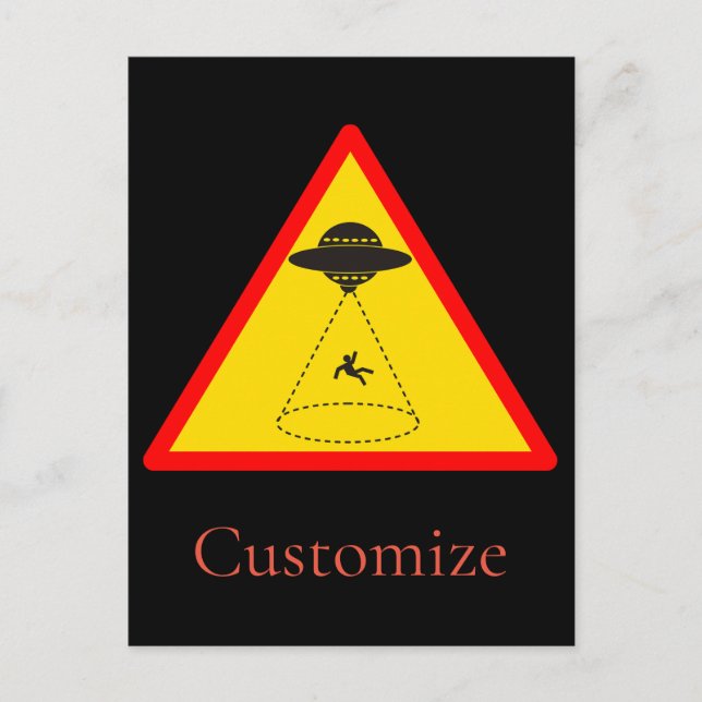 Alien Abduction UFO Thunder_Cove Vykort (Framsida)