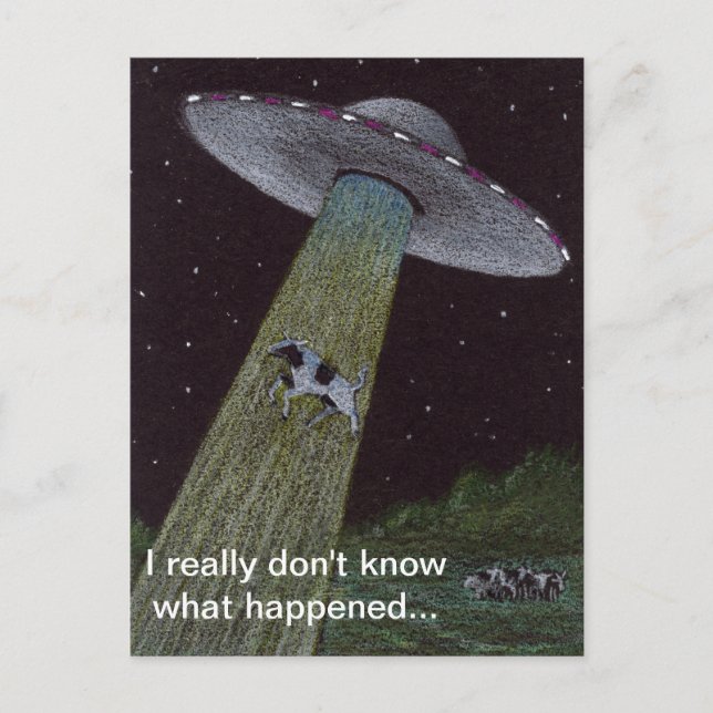 Alien Abduction Vykort (Framsida)