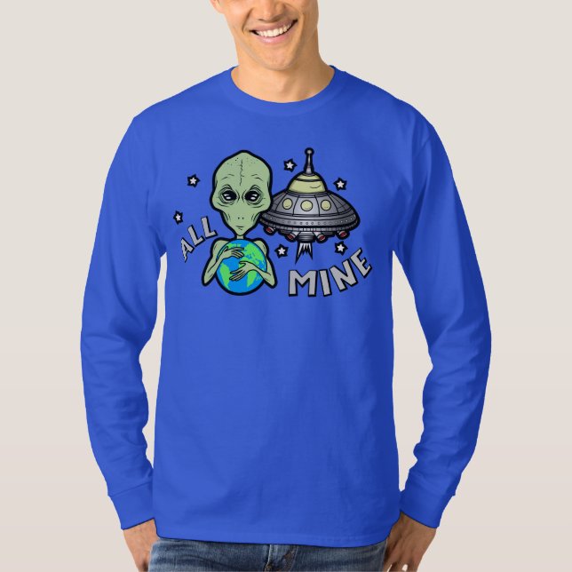 Alien All Mine Herr Basic Långärmad T-Shirt (Framsida)
