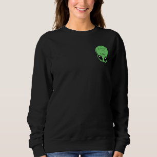 Alien Älskare Cute Ögon som lämnade Grönt chef Ali T Shirt