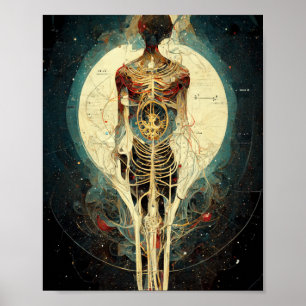 Alien Anatomy 1 Science fiction Art Poster