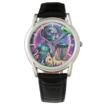 Alien and Flies Disk Golf Saucer