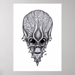 Alien Ansikte , afrikansk återuppbyggnad av hullfe Poster