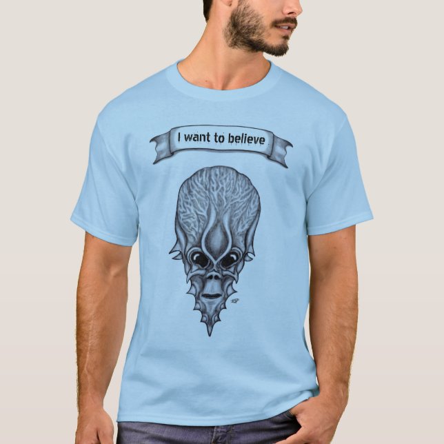 Alien Ansikte , afrikansk återuppbyggnad av hullfe T Shirt (Framsida)