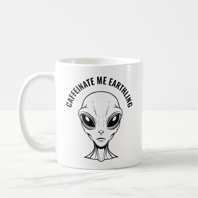 Alien Ansikte Kaffemugg (Vänster)
