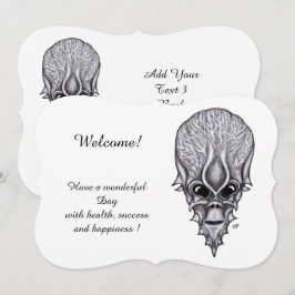 Alien Ansikte, lägg till texten Inbjudningar
