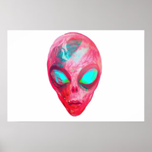 Alien ansikte mask poster