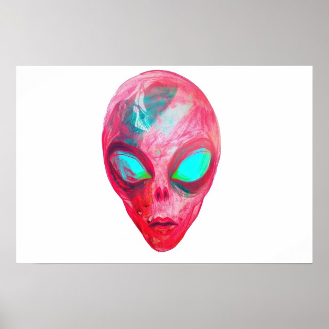 Alien ansikte mask poster (Framsidan)